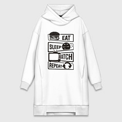 Женская толстовка-платье Есть спать телик