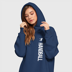 Женское худи-платье Гандбол, цвет: тёмно-синий — фото 2