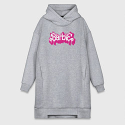 Женское худи-платье Barbie pink, цвет: меланж