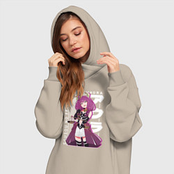 Женское худи-платье Aura the Guillotine - Frieren, цвет: миндальный — фото 2