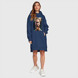 Женское худи-платье Боец Конор Макгрегор UFS, цвет: тёмно-синий — фото 2