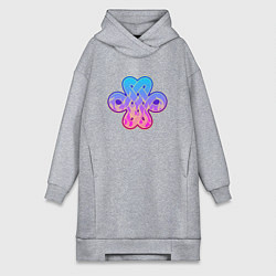 Женское худи-платье Кельтский узор, цвет: меланж