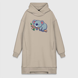 Женская толстовка-платье Коала на ветке