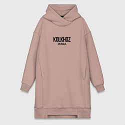 Женское худи-платье Kolkhoz, цвет: пыльно-розовый