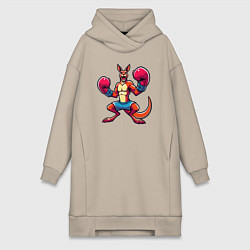 Женская толстовка-платье Кенгуру боксер