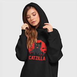 Женское худи-платье Catzilla, цвет: черный — фото 2