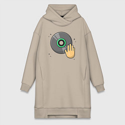 Женская толстовка-платье Dj scratch