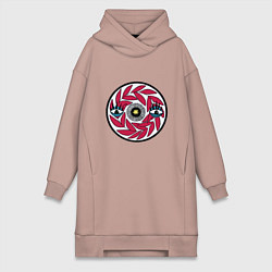 Женская толстовка-платье Глаза души