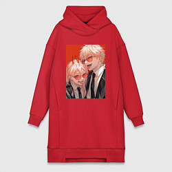 Женская толстовка-платье Дэндзи Пауэр Человек бензопила