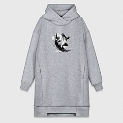 Женская толстовка-платье Кибержизнь