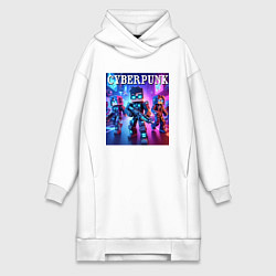 Женская толстовка-платье Minecraft and cyberpunk - collaboration