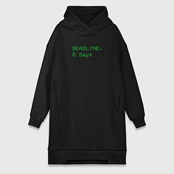 Женское худи-платье Lethal Company: Deadline Days, цвет: черный