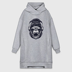 Женская толстовка-платье Music gorilla