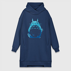 Женская толстовка-платье Blue Totoro