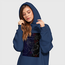 Женское худи-платье Ковбой Бибоп Спайк Шпигель, цвет: тёмно-синий — фото 2
