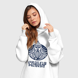 Женское худи-платье Святогор, цвет: белый — фото 2