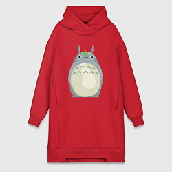 Женское худи-платье Neighbor Totoro, цвет: красный