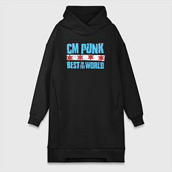 Женское худи-платье Cm Punk - Best in the World, цвет: черный