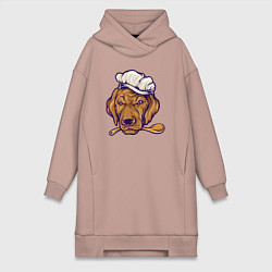 Женская толстовка-платье Chef dog