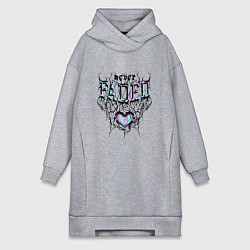 Женская толстовка-платье Сердце никогда не увядает