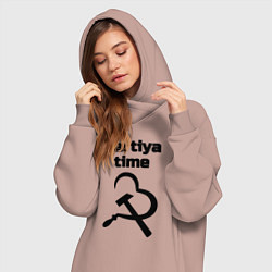 Женское худи-платье Partiya time, цвет: пыльно-розовый — фото 2