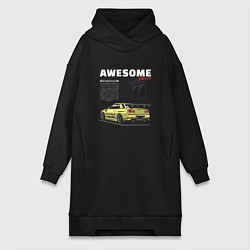 Женская толстовка-платье Невероятный nissan skyline