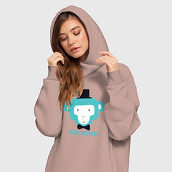 Женское худи-платье Cool monkey, цвет: пыльно-розовый — фото 2