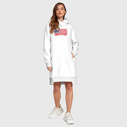 Женское худи-платье USA patriot, цвет: белый — фото 2