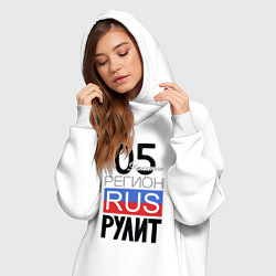Женское худи-платье 05 - республика Дагестан, цвет: белый — фото 2