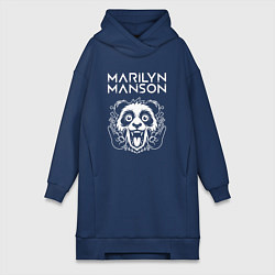 Женская толстовка-платье Marilyn Manson rock panda