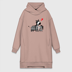 Женская толстовка-платье Zebra love