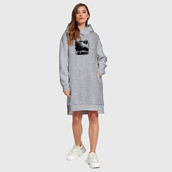 Женское худи-платье Ритм движения осени, цвет: меланж — фото 2