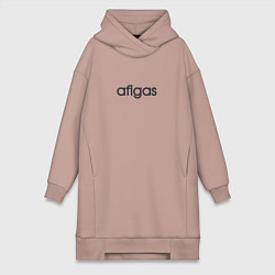 Женское худи-платье Afigas, цвет: пыльно-розовый