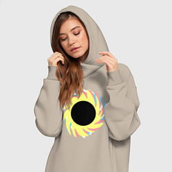 Женское худи-платье Простая червоточина, цвет: миндальный — фото 2