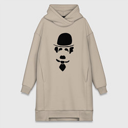 Женская толстовка-платье Чаплин лого