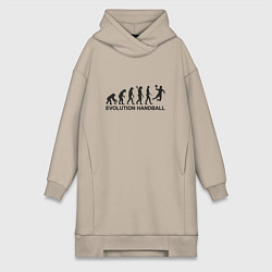 Женская толстовка-платье Эволюция гандбола