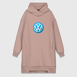 Женская толстовка-платье Volkswagen logo blue