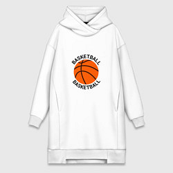 Женская толстовка-платье Эмблема баскетбольный мяч basketball