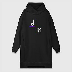 Женское худи-платье Depeche Mode - Logo devotional, цвет: черный