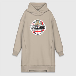 Женское худи-платье England counry, цвет: миндальный