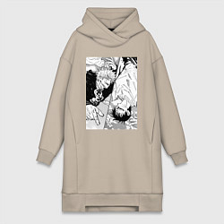 Женская толстовка-платье Магическая битва Сатору Годзё Тоджи