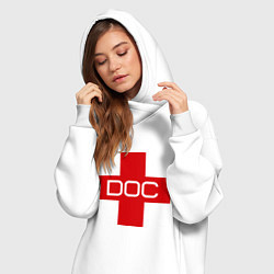 Женское худи-платье Доктор, цвет: белый — фото 2