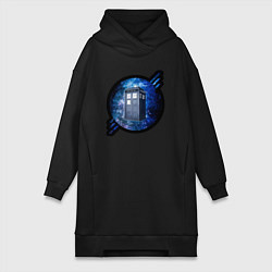 Женская толстовка-платье Tardis in space