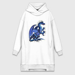 Женское худи-платье Azure dragon, цвет: белый