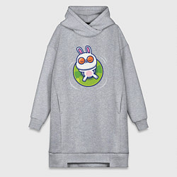 Женская толстовка-платье Кролик на чиле