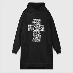 Женская толстовка-платье Depeche mode - logo, symbolism