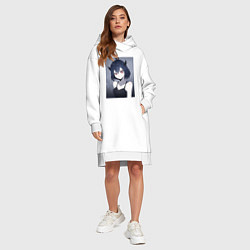 Женское худи-платье Чёрный клевер Секре Сваллотейл Неро, цвет: белый — фото 2