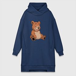 Женская толстовка-платье Плюшевый мишка