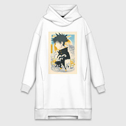 Женская толстовка-платье Магическая битва Мэгуми Фусигуро тень