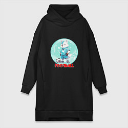 Женская толстовка-платье Забавный гордый футболист